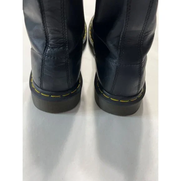Dr Martens 1460 Black Leather 8-Eye Boots Mens 9 Womens 10 AirWair Sole 42 - Picture 8 of 10